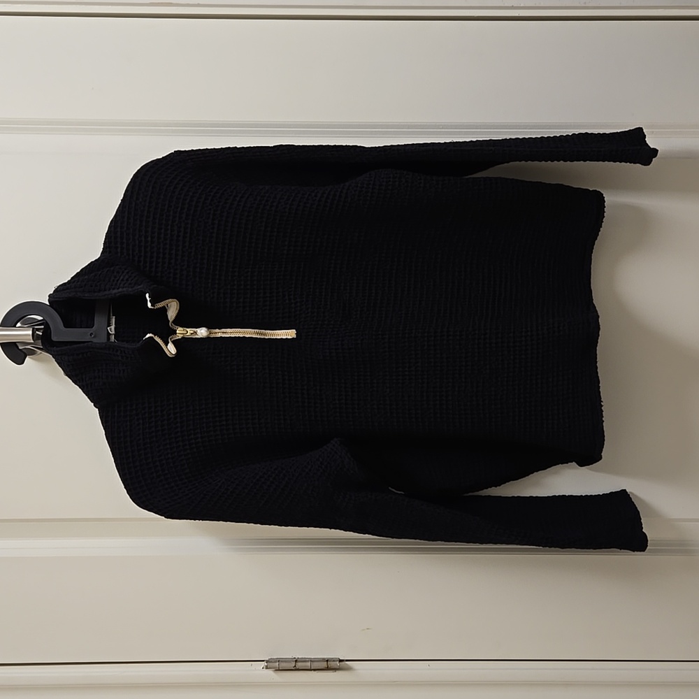 DONNI Waffle Pullover, Size M, Jet